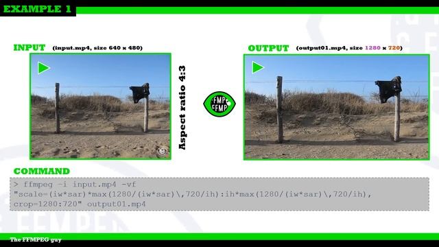 How to convert a video to 16:9 widescreen format aspect ratio | Max screen size, no padding #ffmpeg смотреть онлайн