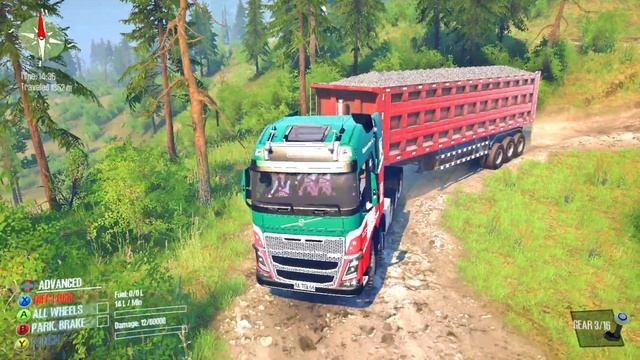 Spintires: MudRunner - VOLVO FH16 8X4 Off-road Driving and Difficult Climb Hill Part-820 смотреть онлайн