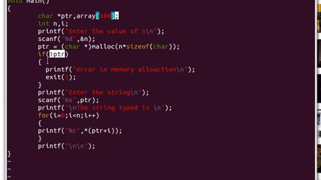 Dynamic Memory allocation using malloc function in C смотреть онлайн