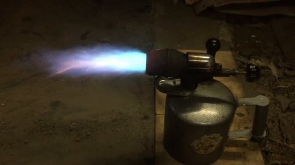 Паяльная Лампа Моторсич.Старая,чугунный испаритель.Бензин А95