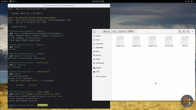 Introducción a git - más comandos locales y branches (git show, revert, branch, checkout) смотреть онлайн