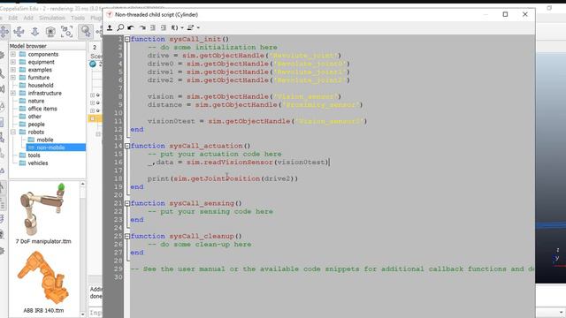 CopelliaSim V Rep Робот манипулятор 4 смотреть онлайн