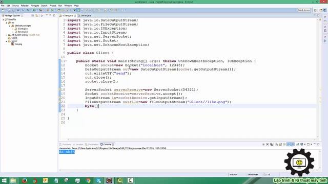 Hướng dẫn lập trình socket - Gửi nhận tập tin cơ bản - Java смотреть онлайн