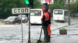 В Красноярске ликвидируют последствия затяжного ливня
