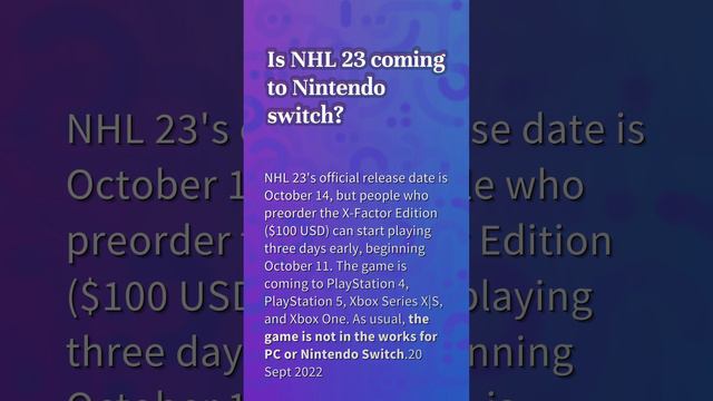 Will NHL 23 have crossplay? смотреть онлайн