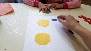 Аппликация из кругов.Птица из кругов.