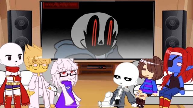 Undertale react to VHS Sans Fight | Gacha reacts смотреть онлайн