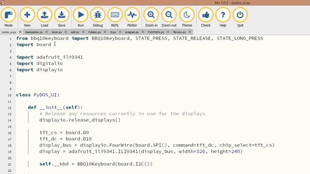 A PyDOS handheld using an RP2040, Keyboard FeatherWing by @arturo182 and @solderparty смотреть онлайн