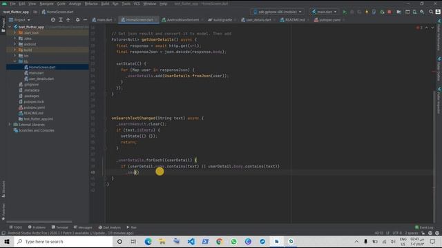 Search Bar with Json Data Flutter App смотреть онлайн