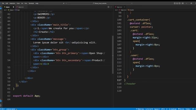 Fitness Landing Page Website Design Using React JS and Framer Motion | #Part-1 смотреть онлайн