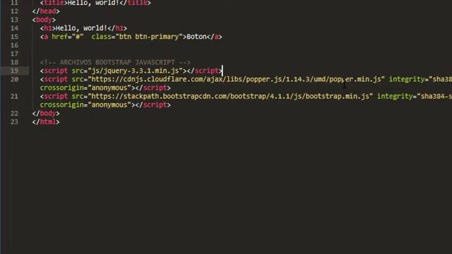 Curso de Bootstrap 4 - #07 Instalacion de Bootstrap en local (Parte 2) смотреть онлайн