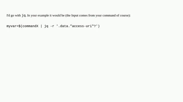 Unix: Save a json value as variable смотреть онлайн