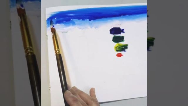 2мая 2020г. Рисуем пейзаж. Башня "Бурана". Видео урок для начинающих. смотреть онлайн