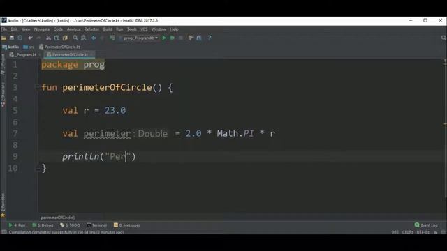 perimeter of circle in kotlin смотреть онлайн