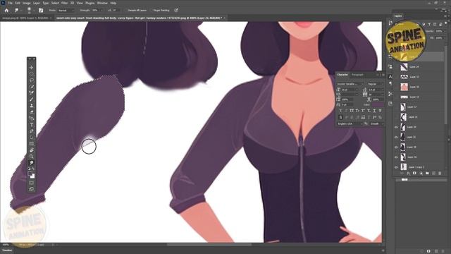 preparing for spine 2d animation in photoshop смотреть онлайн