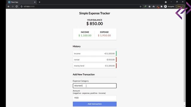 Simple Expense Tracker Application in ReactJS with Source Code - CodeAstro смотреть онлайн