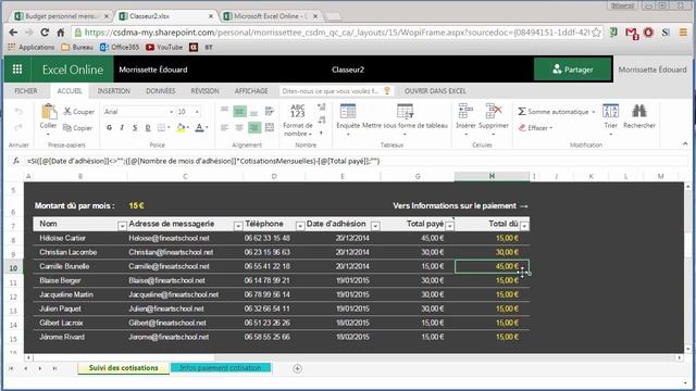 Formation 365 - Découvrir Excel Online смотреть онлайн