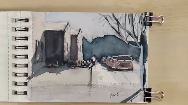 A watercolor thumbnail sketch from a photo смотреть онлайн
