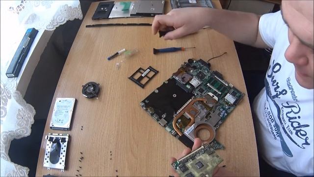 TOSHIBA SATELLITE A300D-15H Change Paste. Wymiana pasty. смотреть онлайн