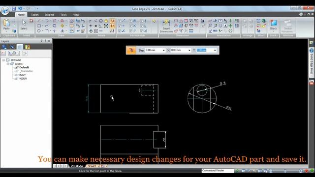 Editing AutoCAD, SolidWorks, Auto Desk Inventor Files in Solid Edge ST6 смотреть онлайн