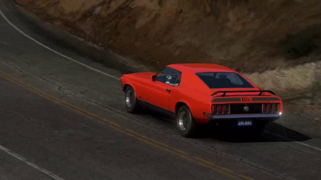 Assetto Corsa - Ford Mustang Mach 1 428 on Santa Monica Mountains -- A - Race, Stunt Road. смотреть онлайн
