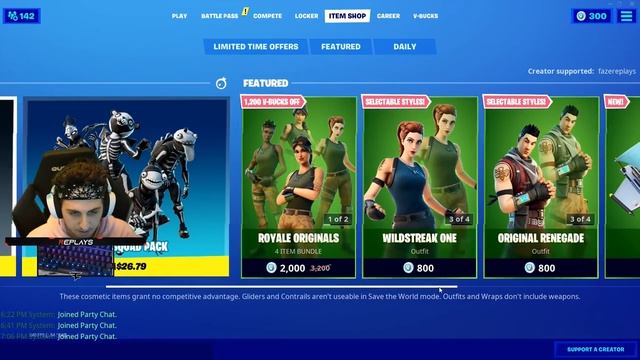 Streamers React to *OG* "DEFAULT SKIN" BACK & PICKAXE in Fortnite NEW Item Shop (FREE Throwback Axe смотреть онлайн