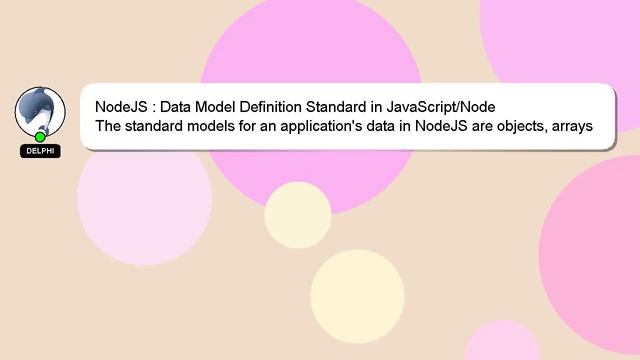 NodeJS : Data Model Definition Standard in JavaScript/Node смотреть онлайн