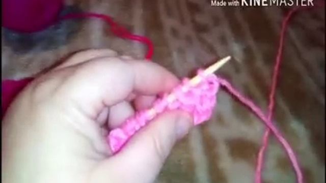 Узор соты спицами.