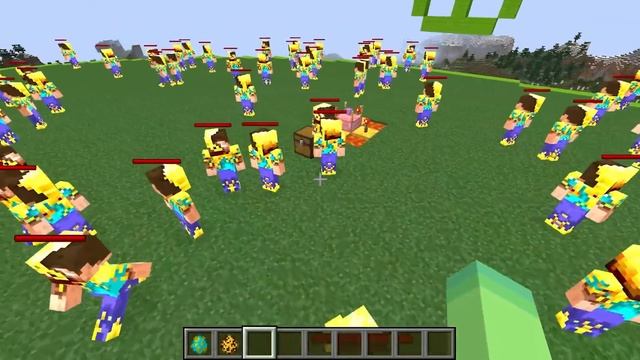 1000 ZOMBIES vs HEROBRINE (Minecraft Mob Battle) смотреть онлайн