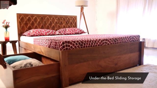 Queen Size Beds : Montana Bed With Storage (Teak Finish) Online at Wooden Street смотреть онлайн