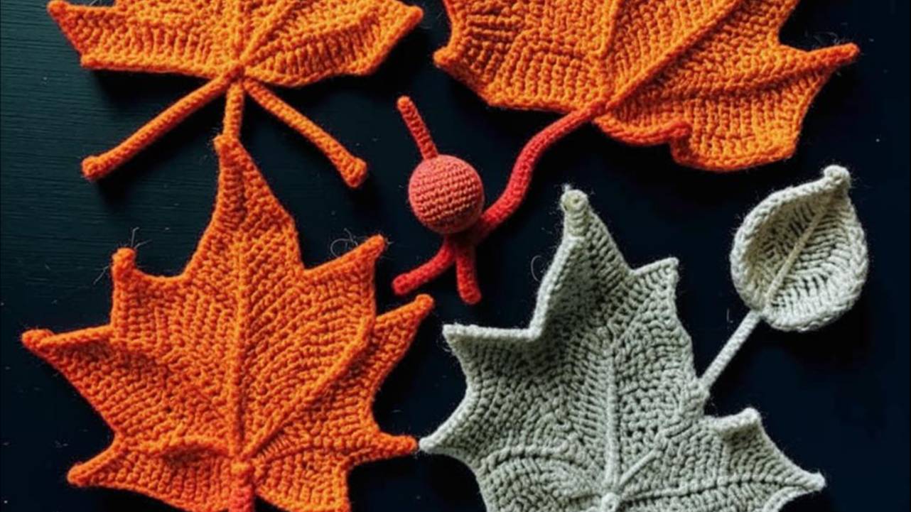 ОСЕННЕЕ НАСТРОЕНИЕ. Вязанные элементы от нейросети. смотреть онлайн