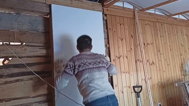 ?Монтаж печи часть 1?. Защищаем стены. смотреть онлайн