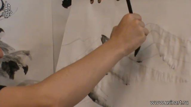 Уроки по пейзажной живописи у-син. Урок 4 _Структура горного пейзажа_ смотреть онлайн