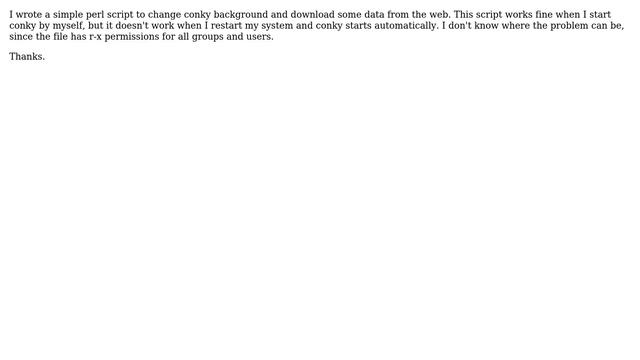 DevOps & SysAdmins: Perl Script for conky. Permissions problem смотреть онлайн