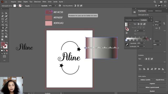 Como fazer o efeito ROSE GOLD no Illustrator (com um DEGRADÊ) смотреть онлайн