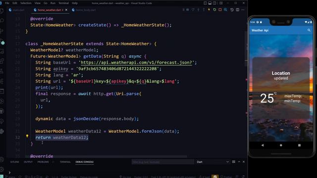 Weather Api  Future Builder | Flutter Weather Api | TaherBF #10