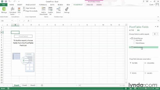 Creating a PowerPivot PivotTable from the Course Excel 2013 Pivot Tables in Depth смотреть онлайн