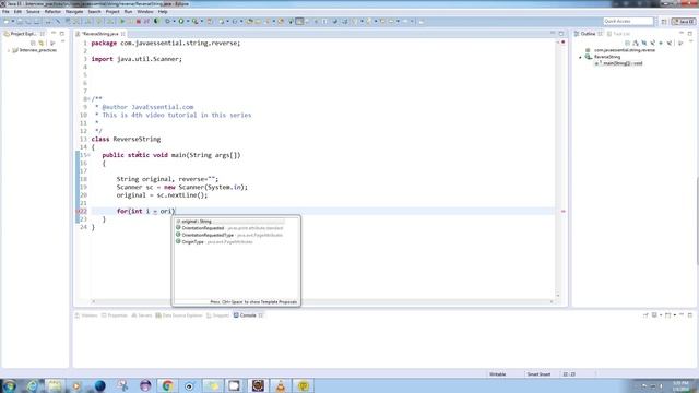 Reverse a String in java Java Interview Question [ Cracking the coding interview ] смотреть онлайн