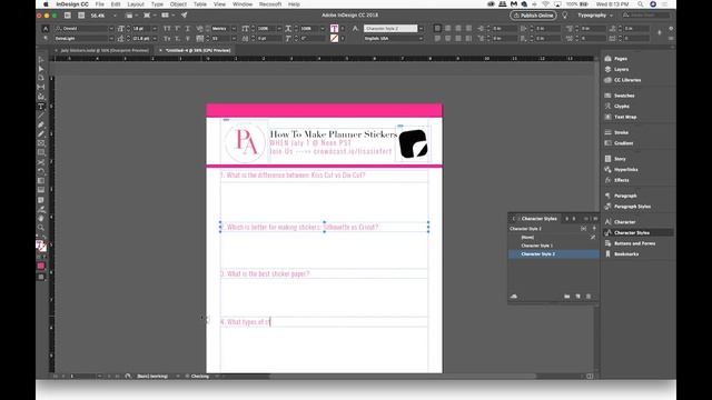 How To Create A Fillable Worksheet in InDesign // InDesign Tutorial - Fill In The Blank PDF смотреть онлайн