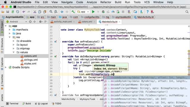 Descargar imágenes con AsyncTask y extensiones Kotlin - Bytes смотреть онлайн