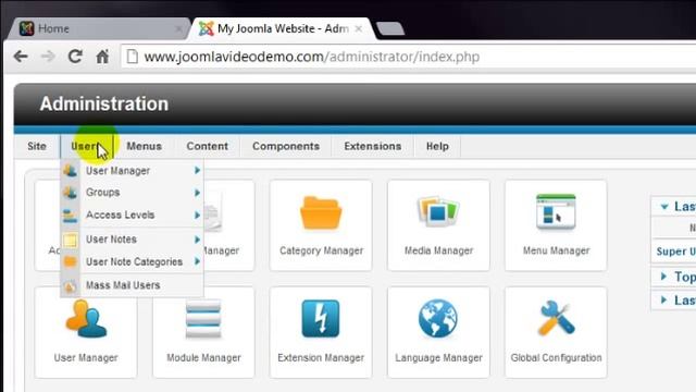 Joomla 2.5 Tutorial - Lesson 12 - Administrator смотреть онлайн