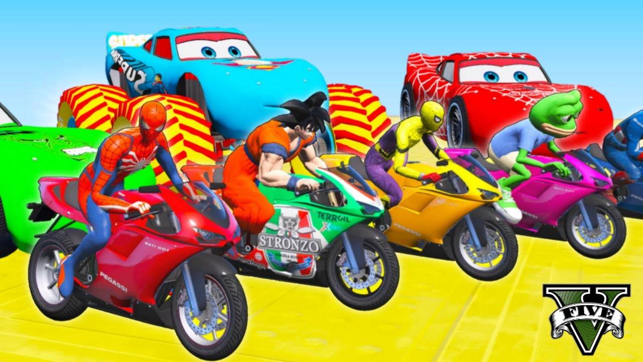 GTA V Эпическая Новая гонка каскадеров Для Car Racing Challenge от супергероев Тревора и Акулы смотреть онлайн