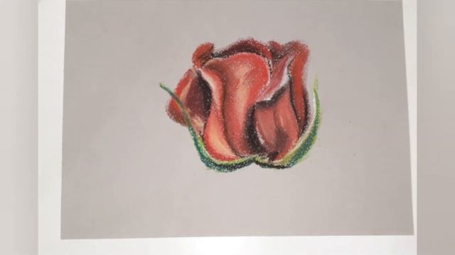 Рисуем пастелью - как нарисовать розу. смотреть онлайн