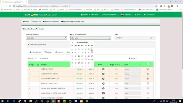 Sistema Web Para Gestión Y Control De La Producción De Banano en PHP 5.6 Y MYSQL 5.0.11 смотреть онлайн