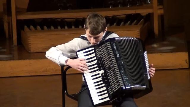 Украинская народная песня "Гандзя" - Эдуард Кириченко (аккордеон) смотреть онлайн