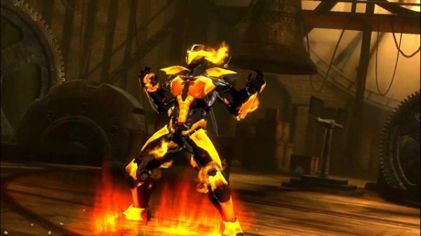 Mortal Kombat 9 - CYBER SCORPION & CYBER SMOKE MOD - NEW Medium Tag Ladder Gameplay