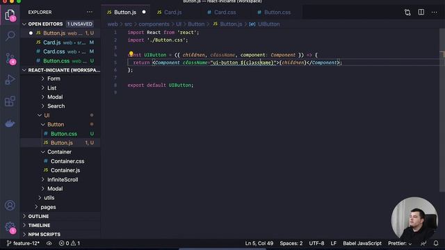 #16 - ReactJS para Iniciantes - Criando um componente de botão com temas. смотреть онлайн