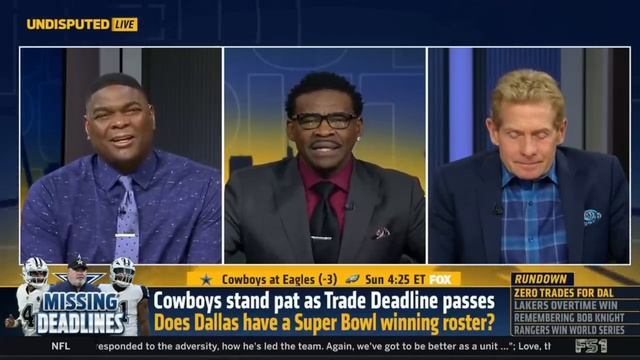 UNDISPUTED | Skip Bayless Reacts To Cowboys Standing Pat At Trade Deadline смотреть онлайн