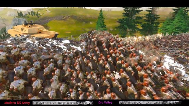 MODERN U.S ARMY Vs 1,600,000 ORC VALLEY | Ultimate Epic Battle Simulator 2 UEBS 2