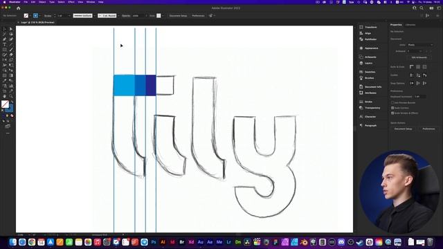 Как Сделать Логотип в Adobe Illustrator?? Метод модульного построения смотреть онлайн
